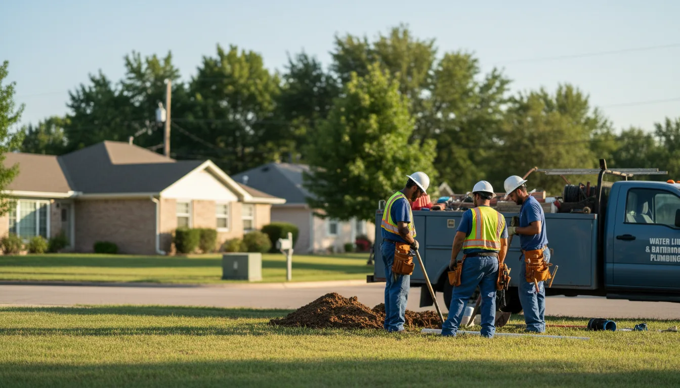 Residential water line and bathroom plumbing service in Wakefield, KS
